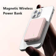 Mini Magnetic Wireless Power Bank – 5000mAh Fast Charging Portable Charger for Smartphones