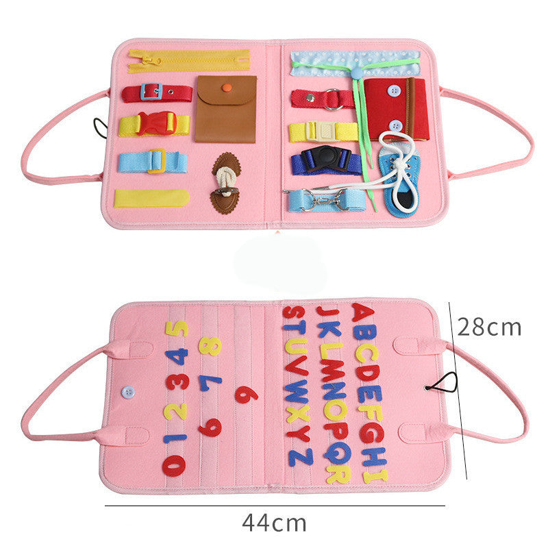 New Busy Book – Children’s Dressing & Buttoning Busy Board for Early Education, Preschool Sensory Learning Toy