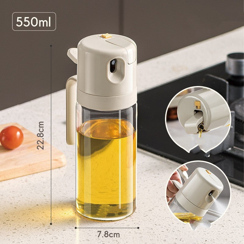 2-in-1 Oil Sprayer Bottle – Olive Oil & Vinegar Dispenser for BBQ, Cooking, Baking, and Kitchen Use