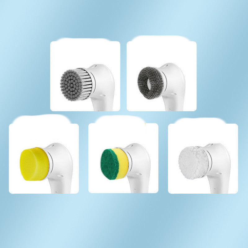 Multifunctional Electric Handheld Scrubber – Kitchen & Bathroom Cleaning Brush Set with 5 Drill Brush Heads