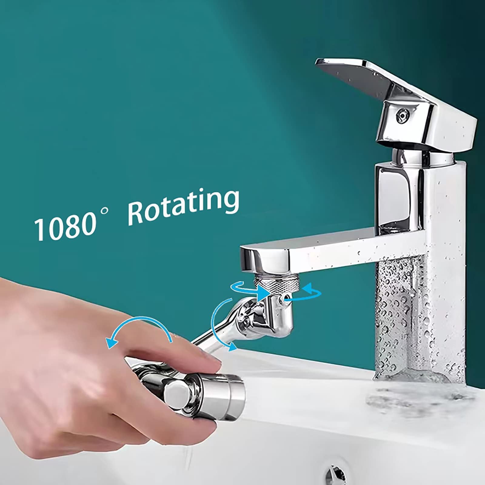 Universal Faucet for Washbasin – Multifunctional Splash-Proof Tap with 1080° Rotation