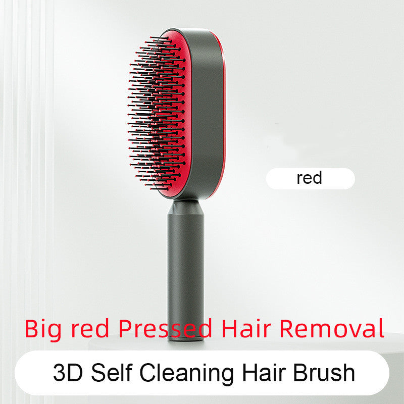 Self-Cleaning Hair Brush for Women – Anti-Static Scalp Massage Hairbrush with One-Key Hair Removal and Airbag Design