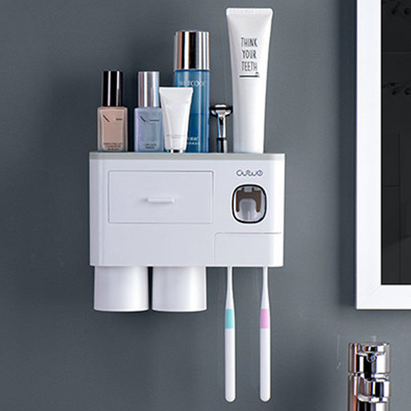 Magnetic Toothbrush Holder – Punch-Free Wall-Mounted Toothbrush Rack for Bathroom Storage and Organization