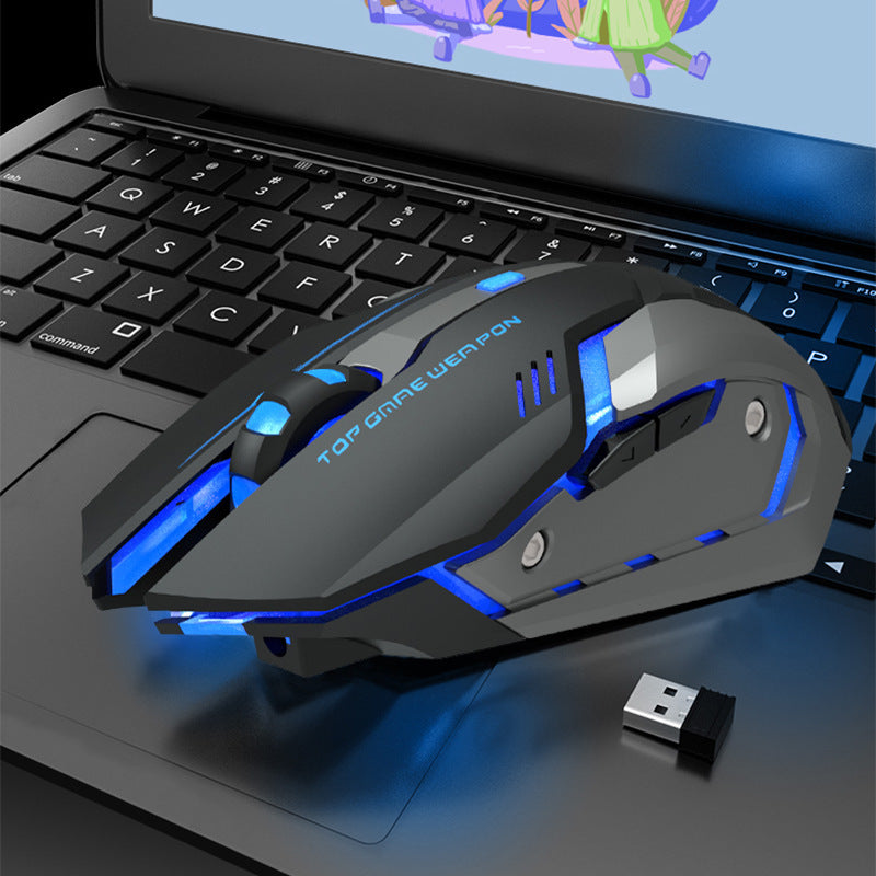 Wireless Charging Silent Gaming Mouse – Ergonomic Mechanical Design for PC & Laptop