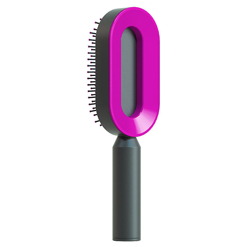 Self-Cleaning Hair Brush for Women – Anti-Static Scalp Massage Hairbrush with One-Key Hair Removal and Airbag Design