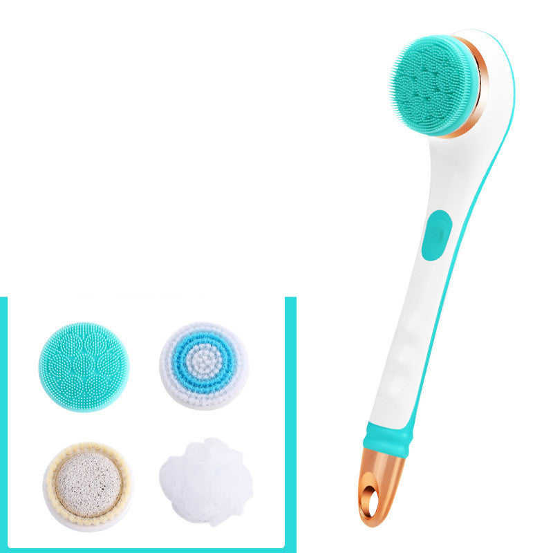 Electric Silicone Bath Brush – USB Rechargeable Rotating Shower Brush with 2 Speeds for Body Cleansing and Spa Use
